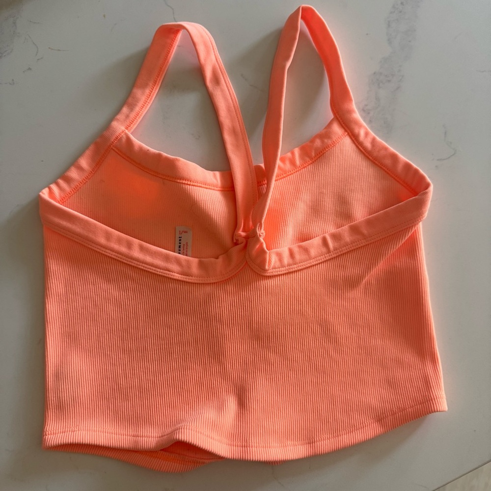 Set of 3 Free People Coral, White, and Lime Tank Tops - Picture 4 of 5